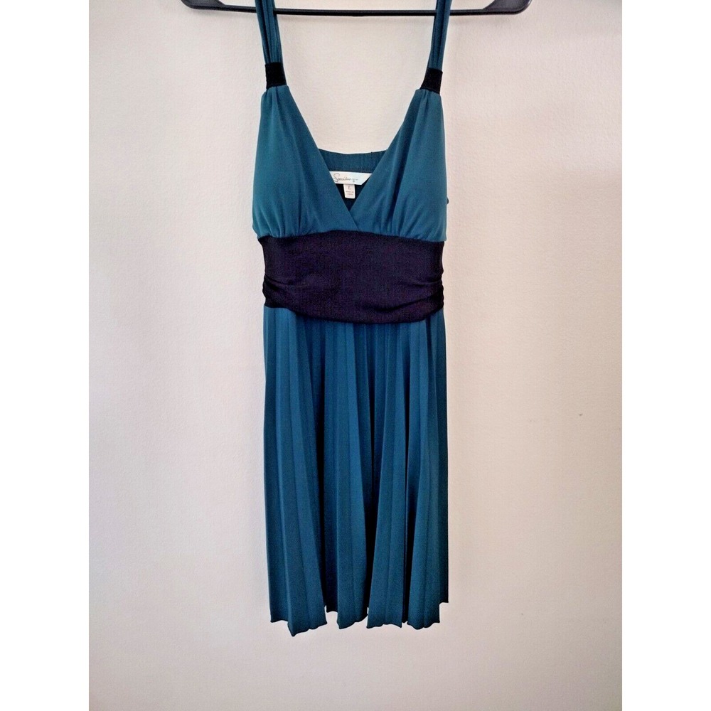 Speekless Belted Womens Dress Green And Black Size L